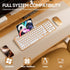 Guiheng 5.0 3.0 +2.4G) Wireless Keyboard and Mouse Combo with Phone Tablet Holder, Rechargeable Dual-Mode (Bluetooth