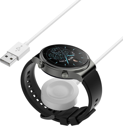 ECSEM Replacement Charger for Huawei Watch GT 2 Pro/Watch D, 100cm USB Charging Stand Cable Dock Station (White)