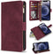 ZZXX Wallet Case for iPhone 12 Pro, Premium Soft PU Leather Zipper Folio with Card Slot, Wine Red 6.1 inch