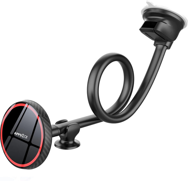 APPS2Car for MagSafe Car Mount Magnetic Phone Holder, Upgraded 13-Inch Long Arm Suction Cup for iPhone 15 Pro Max Plus