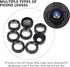 TIKODIDA 10-in-1 Set Phone Camera Lens Kit Macro Wide-Angle Clip-on Lens Universal Mobile Phone Attachment