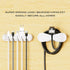 USB Cable Organizer Clips, 10 Packs (3-5-7-Slots) White Self Adhesive Cord Holder for Desk Cable Management
