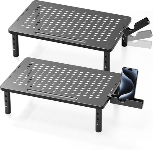 Computer Monitor Stand Riser for Desk, 3 Height Adjustable PC Laptop TV