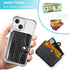 ?? Phone Wallet Stick On - Credit Card Holder for Cell Phone, Stick on for Back of Phone or Phone Case (Black)