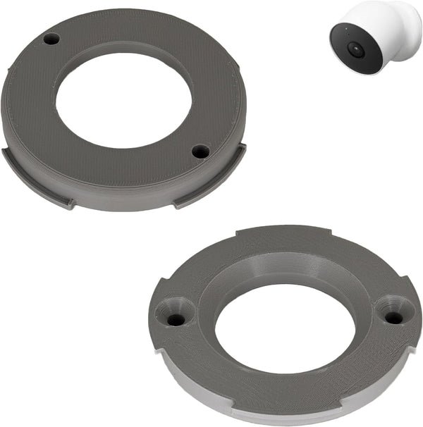Wall Mount Replacement Plate - For Google Nest Outdoor Camera (Battery), Locking Collar for Magnetic Base (Wireless Cam