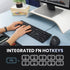 Perixx PERIBOARD-331 Wired Backlit USB Keyboard, Slim Design with Big Font Keys, White Illuminated LED
