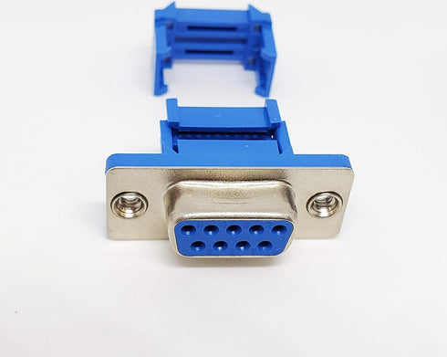 PC Accessories Connectors Pro 10-Pack - 2.54mm DB9 Female IDC Crimp Connector for 1.27mm Flat Ribbon Cable