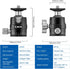 CAVIX MT-03 11 lbs/5 Camera Panoramic Tripod Head Small Ball Head with Arca Swiss Quick Release Plate Bubble Level Load
