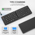 Mini Foldable Bluetooth Keyboard, Portable Wireless Full Size Keyboard (Sync Up to 3 Devices) for iPhone iPad Mac