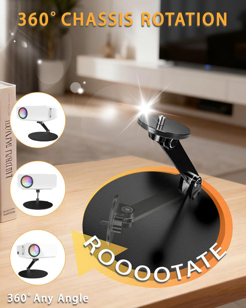 MAWADA 1/4" 360 Foldable Stand For Projector - Foldable Table Projector Mount with Thread, Height Adjustable, Rotation