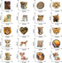 160 Pcs Cheetah Print Stickers, Vinyl Waterproof Graphic Decals for Phone, Skateboard, Laptop