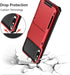 Vofolen iPhone Xs Max Case: Wallet ID Slot, Credit Card Holder, Rugged TPU Rubber Armor, Scratch Resistant Dual Layer