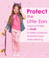 FosPower Kids Headphones with LED Cat Ears, 85 dB Safe Volume, Tangle-Free Cables, Hot Pink/Purple for School/Travel.