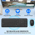 QUASIO 2.4GHz Wireless Keyboard and Mouse Combo, Full-Size Silent Ergonomic Keyboard and Optical Mouse, Long Battery