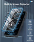 FNTCASE iPhone 12 Pro Max Case: Rugged Shockproof TPU, Military Grade Drop Protection, Kickstand, Matte Blue Cover.