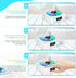 The Waves Vinyl Player with Water Ripple Light, 2024 New Bluetooth Speaker Compatible with TF, AUX Mode, Record Player