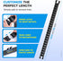 Cinati 52 Inch 2 Vertebrae Cable Management, Black Under Desk Vertebrae Cable Management Kit, Adjustable Length Wire