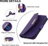 ANSHOW 15 Crossbody Purse Case for iPhone with Leather Wallet & Card Slots, Flip Case with Built-in Kickstand, Long