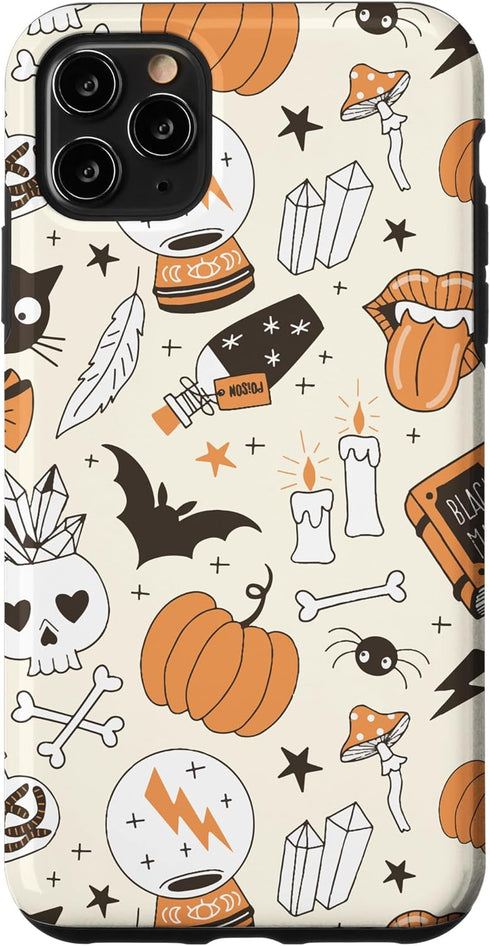 iPhone 11 Pro Max Case, Vintage Witchy Magical Spiritual Crystals for Halloween 2023