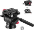 NEEWER Fluid Tripod Head with Handle, Aluminum Alloy Panorama Drag Pan Tilt Head, Max Load: 3kg/6.6lb, GM23 Red