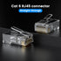 Cat6 RJ45 25 Pack, 10Gbps MOGOOD Pass Through Connectors Ethernet Modular Plug for Solid/Stranded UTP Cable, Easy Crimp