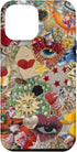 Vintage Mosaic Art Charm Case for iPhone 15 Pro Max, Trendy Scrapbook Collage Design