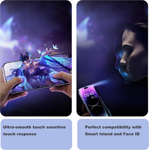 Matte Privacy Screen Protector for iPhone 14ProMax and iPhone 15Plus, Anti-Glare Tempered Glass Film