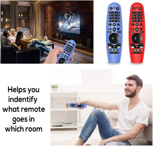 2 Pack Silicone Remote Cover for LG Magic Remote - Lightweight Protective Case with Lanyard