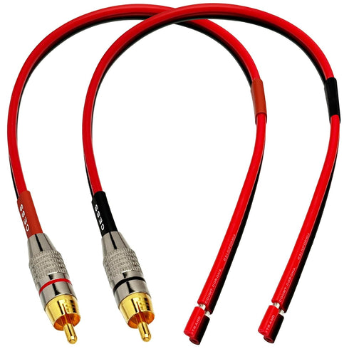 CESS-064-1f 2-Channel Speaker Cables to RCA Plugs Adapter (1 Foot)
