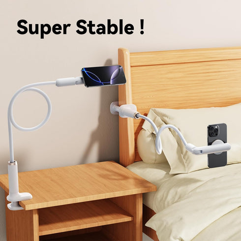 nediea 900 17 Magnetic Gooseneck Phone Holder for Bed, Flexible Long Arm Cell Phone Stand with Clamp Mount, Rotation