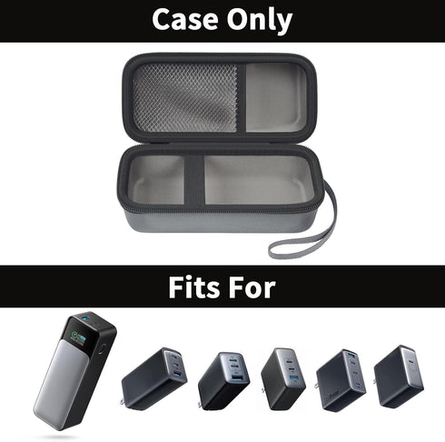 casmilee Case Compatible with Anker 737/735/736/717 USB-C Portable Charger / Fast Foldable Wall PowerBank Bag (Grey)
