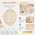 Kate & Milo Wooden Hello Baby Birth Announcement Photo Prop, Goose Design, Personalized Newborn Milestone Sign