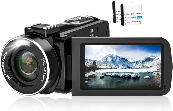 Zorlsk 2.7K Video Camera Camcorder, 42MP 18X Digital Zoom Vlogging Camera for YouTube,