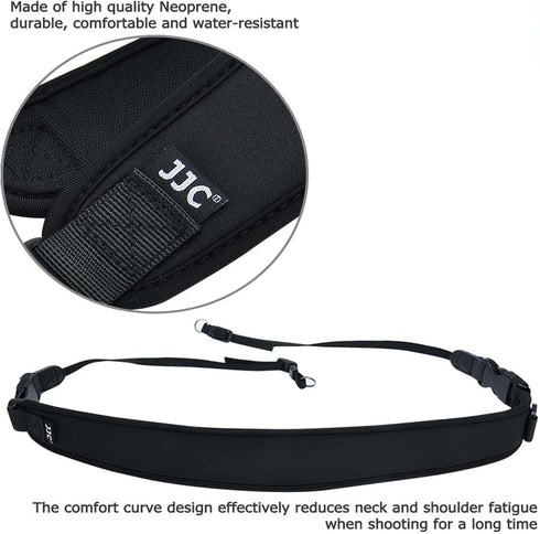 JJC Quick Release Neck Strap for Mirrorless DSLR Cameras - Canon R100, R8, R50, Rebel T8i, T7i, 4000D, 90D, Sony A6700,