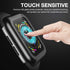 Case for Apple Watch 38MM Series 3/2/1 with Built-in Tempered Glass Screen Protector, Ultra-Thin Bumper Hard PC Cover