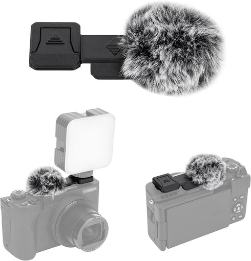 JJC Cold Shoe Wind Muff Windshield for Canon PowerShot V1 Camera, Shoe