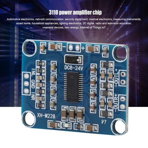 Mini Digital Amplifier Board, 15W+15W 2.0 Dual Channel Audio Amplifier Board TPA3110 for DIY Speaker Sound System