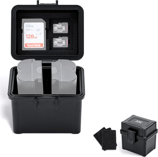 JJC Portable Camera Battery Memory Card Case, Organizer for Canon, Nikon, Sony Batteries & SD Cards
