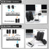 2 PORT 3.5mm STEREO Manual Switch Box, AUX Audio Speaker Selector with Wall Mount Hole