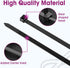 200 24 Inch 500lbs PCS Zip Ties Heavy Duty, Large Cable Ties Tensile Strength, Black Zip Ties for Indoor and Outdoor