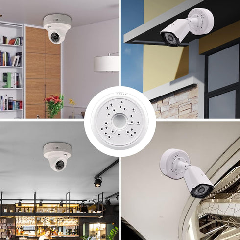 Universal Bullet Security Camera Junction Box Mount Bracket, Plastic Junction Box for Arlo and Reolink Solar Panel