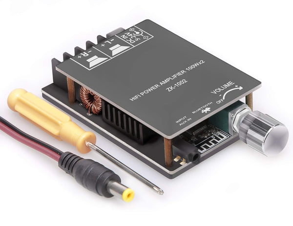 ZK-1002 Bluetooth Amplifier Board with TPA3116D2 Chip - Bluetooth and AUX Input, DC: 5-24V