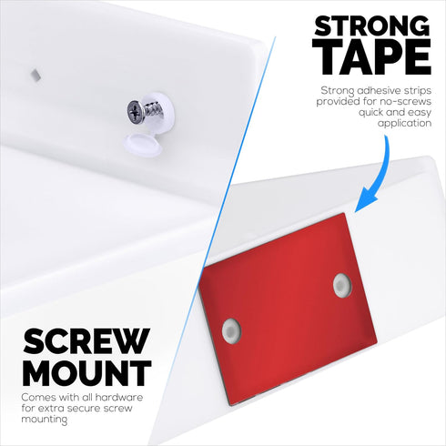 9" Small Corner Shelf Mount, Adhesive & Screw in, for Speakers, Cameras, Baby Monitors, Plants, Books Electronics