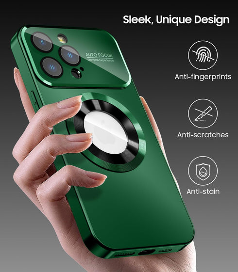 Magnetic Case for iPhone 12 Pro Max, Compatible with MagSafe, Built-in Camera Lens Protector, Military Grade Drop