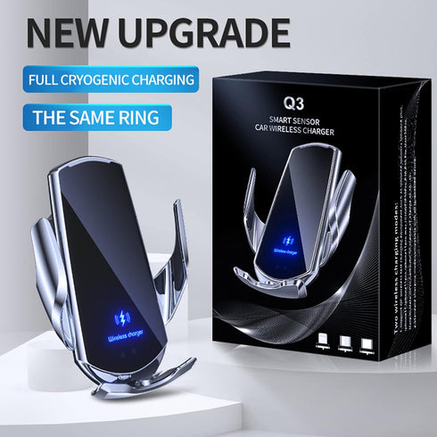 YTUEUEOY 15W Wireless Car Charger Mount Automotive Electric Induction Wireless Charger Car Auto Clamping Car Phone