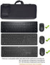Wireless Keyboard Storage Bag, Portable Case, Dustproof, Waterproof, for Dell KM3322W/HP 230/HP 330 Combo (Black)