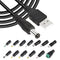 GINTOOYUN USB2.0 to DC Power Cable with 13 Connector Plugs for Laptops, Speakers, Power Banks, Routers (60.2Inch)