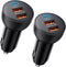 power-7 USB C Car Charger, 2 Pack 70W 3-Port PD/QC Fast Charging Cigarette