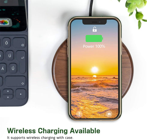 LOHASIC Luxury Leather iPhone 11 Pro Case – Slim Designer PU Cover with Electroplated Frame, Dark Green