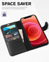 TUCCH Wallet Case for iPhone 12 Pro Max 5G 6.7", PU Leather Card Slot Kickstand, RFID Blocking Magnetic Cover